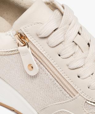Jogger confort avec semelle compensée et touches pailletées femme vue7 - VALENTINA BALDA - GEMO