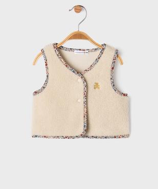Gilet sans manches en sherpa bébé fille - LuluCastagnette vue2 - LULUCASTAGNETTE - GEMO