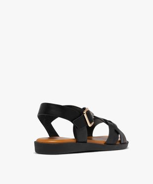 Sandales à larges brides croisées et semelle contrastantes femme vue4 - VALENTINA BALDA - GEMO