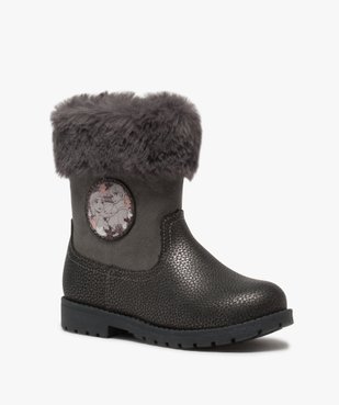 Boots fille zippés à col rembourré – La Reine des Neige vue2 - REINE DES NEIGE - GEMO