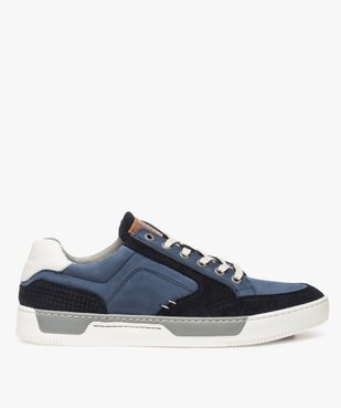 Basket homme dessus cuir avec semelle cousue vue1 - GEMO (CASUAL) - GEMO