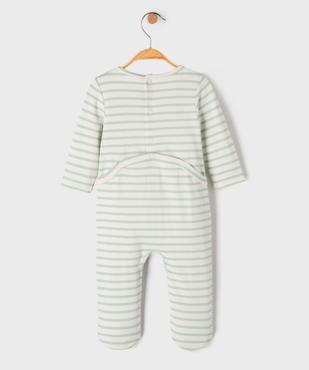 Pyjama dors bien en coton rayé bébé vue3 - GEMO 4G BEBE - GEMO