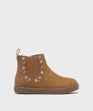 Boots Chelsea zippées à broderie fleurie fille - Lovely Wings vue1 - LOVELY WINGS - GEMO