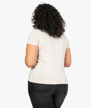 Tee-shirt femme grande taille à manches courtes imprimé - Disney vue3 - DISNEY DTR - GEMO