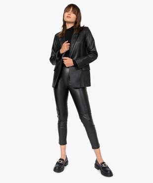 Pantalon femme en matière synthétique coupe slim vue5 - GEMO(FEMME PAP) - GEMO