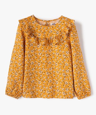 Chemise fille à motifs fleuris et volant sur le col vue1 - GEMO (ENFANT) - GEMO
