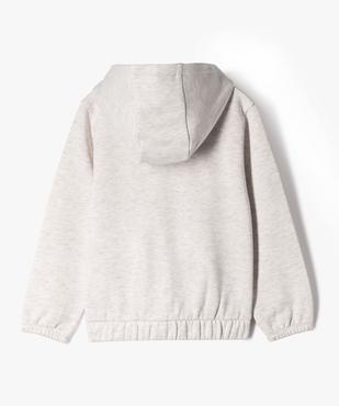 Sweat à capuche zippé intérieur molletonné fille vue5 - GEMO 4G FILLE - GEMO