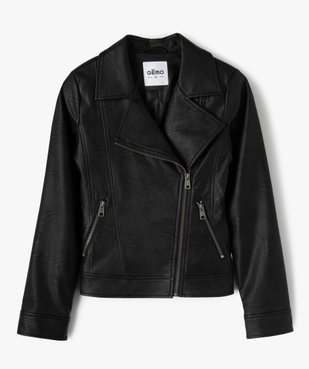 Blouson fille esprit biker avec fermetures zippées vue2 - GEMO (JUNIOR) - GEMO