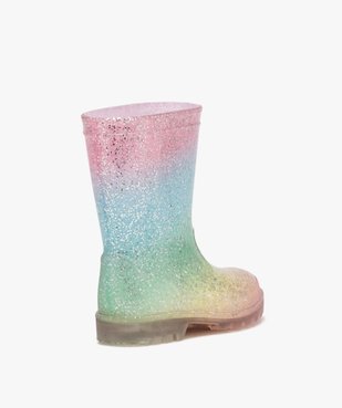 Bottes de pluie fille arc-en-ciel à paillettes vue4 - GEMO (ENFANT) - GEMO