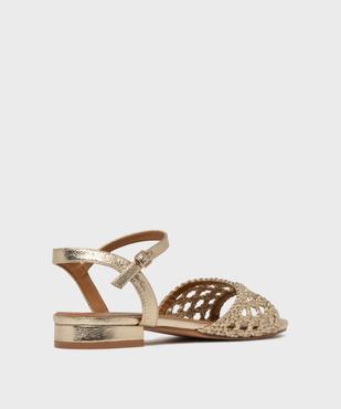 Sandales tressées en matière métallisée femme - Follow Me vue5 - FOLLOW ME - GEMO
