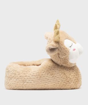 Chaussons en volume pailletés à tête de renne femme vue2 - GEMO(HOMWR FEM) - GEMO