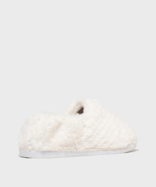 Chaussons pantoufles en fourrure imitation femme vue4 - GEMO 4G FEMME - GEMO