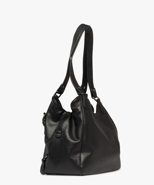 Sac à main grand format en matière grainée et souple femme vue2 - GEMO (ACCESS) - GEMO