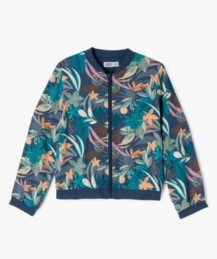 Veste zippée en viscose à motifs fleuris fille vue1 - GEMO 4G FILLE - GEMO