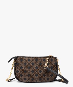 Sac besace compact imprimé avec bandoulière en chaîne femme vue1 - GEMO (ACCESS) - GEMO