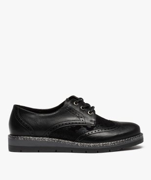 Derbies femme à bout golf et semelle bicolore vue1 - GEMO (CASUAL) - GEMO