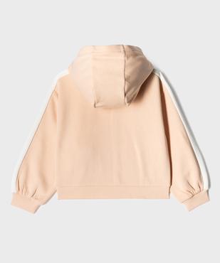 Sweat à capuche et fermeture zippée fille vue3 - GEMO 4G FILLE - GEMO