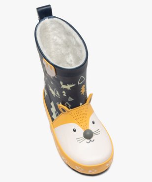 Bottes de pluie bébé 3D renard avec doublure douce vue5 - GEMO(BEBE DEBT) - GEMO