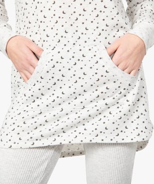 Haut de pyjama femme à manches longues imprimé vue2 - GEMO(HOMWR FEM) - GEMO