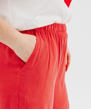 Pantacourt large en Lyocell et viscose femme grande taille vue2 - GEMO (G TAILLE) - GEMO