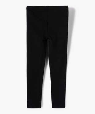 Legging fille uni contenant du coton biologique vue2 - GEMO C4G FILLE - GEMO