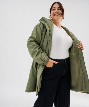 Parka imperméable à capuche avec doublure chaude femme grande taille vue1 - GEMO (G TAILLE) - GEMO