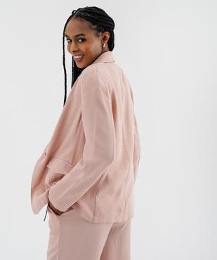 Veste blazer fluide en Tencel femme vue4 - GEMO 4G FEMME - GEMO
