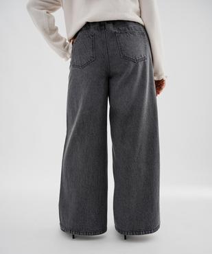 Jean wide leg taille haute avec ceinture à nouer femme grande taille vue3 - GEMO 4G GT - GEMO