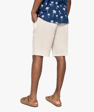 Bermuda homme élégant 55% lin vue3 - GEMO (HOMME) - GEMO