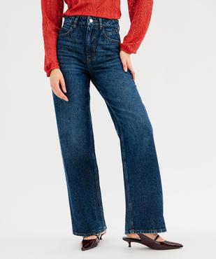 Jean wide leg taille haute femme vue1 - GEMO 4G FEMME - GEMO