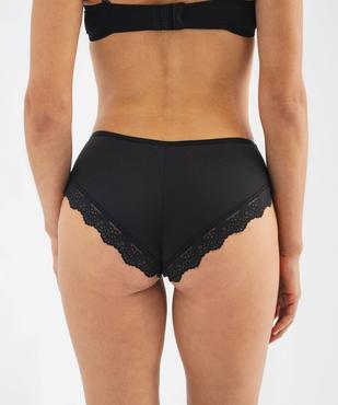 Shorty en microfibre et dentelle femme (lot de 2) vue3 - GEMO(HOMWR FEM) - GEMO