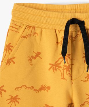 Bermuda garçon à motif estival avec ceinture bord-côte vue2 - GEMO (ENFANT) - GEMO