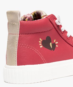 Baskets fille montantes à semelle plateforme détail petit coeur vue8 - LOVELY WINGS GEMO FOR GOOD - GEMO