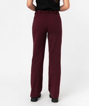 Pantalon droit en maille fluide à ceinture femme vue3 - GEMO(FEMME PAP) - GEMO