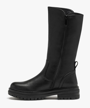 Bottes esprit biker à semelle crantée femme vue3 - GEMO (CASUAL) - GEMO