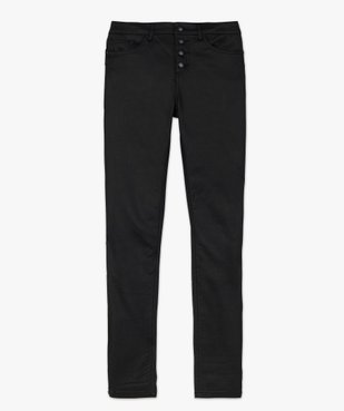 Pantalon femme coupe skinny taille haute en toile enduite vue4 - GEMO(FEMME PAP) - GEMO