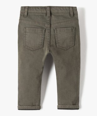Pantalon bébé garçon coupe slim en toile extensible vue3 - GEMO(BEBE DEBT) - GEMO