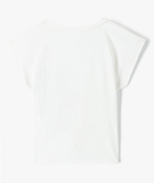 Tee-shirt fille loose noué imprimé Stitch - Disney vue4 - LILO & STITCH - GEMO