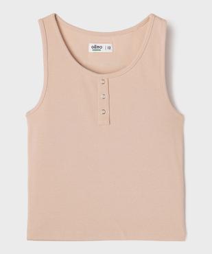 Débardeur en maille côtelée extensible fille  vue5 - GEMO 4G FILLE - GEMO