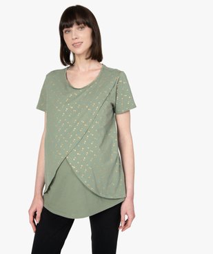 Tee-shirt de grossesse et d'allaitement à motifs vue1 - GEMO (MATER) - GEMO