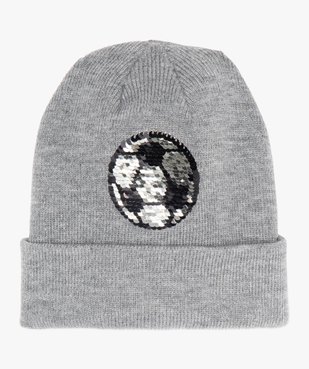 Bonnet garçon avec ballon de foot en sequins réversibles vue1 - GEMO (ENFANT) - GEMO