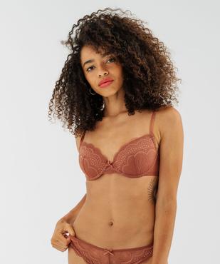 Soutien-gorge corbeille en dentelle à armatures vue3 - GEMO(HOMWR FEM) - GEMO