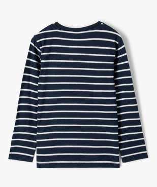 Tee-shirt rayé manches longues garçon vue3 - GEMO (ENFANT) - GEMO
