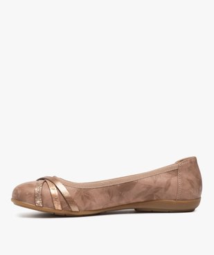 Ballerines femme à talon plat et dessus fantaisie vue3 - GEMO(URBAIN) - GEMO