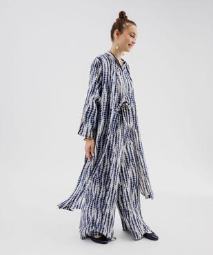 Pantalon large en viscose fluide tie-and-dye femme vue4 - GEMO(FEMME PAP) - GEMO