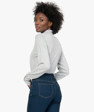 Pull femme à col roulé et boutons sur les poignets vue3 - GEMO(FEMME PAP) - GEMO
