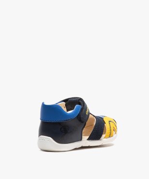 Sandales bébé garçon multicolores doublées cuir - Geox vue4 - GEOX - GEMO