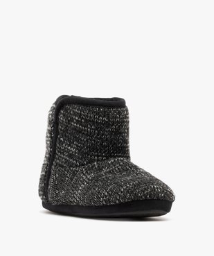 Chaussons bottillons en lainage doublés sherpa homme vue2 - GEMO(HOMWR FEM) - GEMO