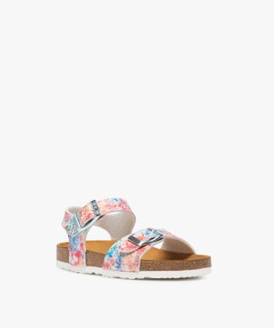 Sandales fille à brides à boucle et semelle intérieure cuir vue2 - GEMO (ENFANT) - GEMO