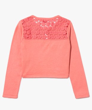 Gilet forme boléro avec dos en dentelle vue2 - GEMO (ENFANT) - GEMO